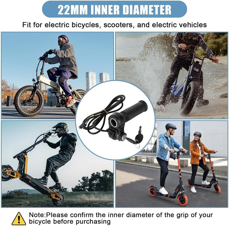 psler دواسة كاملة لريدستار Q20 - دواسة كاملة بزاوية 22 مم للدراجات الكهربائية، قبضة دواسة عالمية للدراجات الكهربائية والسكوتر - Image 3